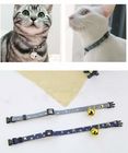 Small Size Nylon Cute Kitten Collars , Adjustable Breakaway Puppy Collars Neck