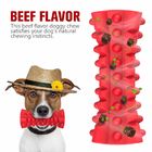 Red Color Large Dog Tough Chew Toys 6.5*2.7 Inch Eco Friendly Rubber Material