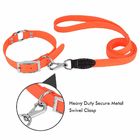 Safe Waterproof Dog Collars PVC based Coated Nylon Material Weather Resistant